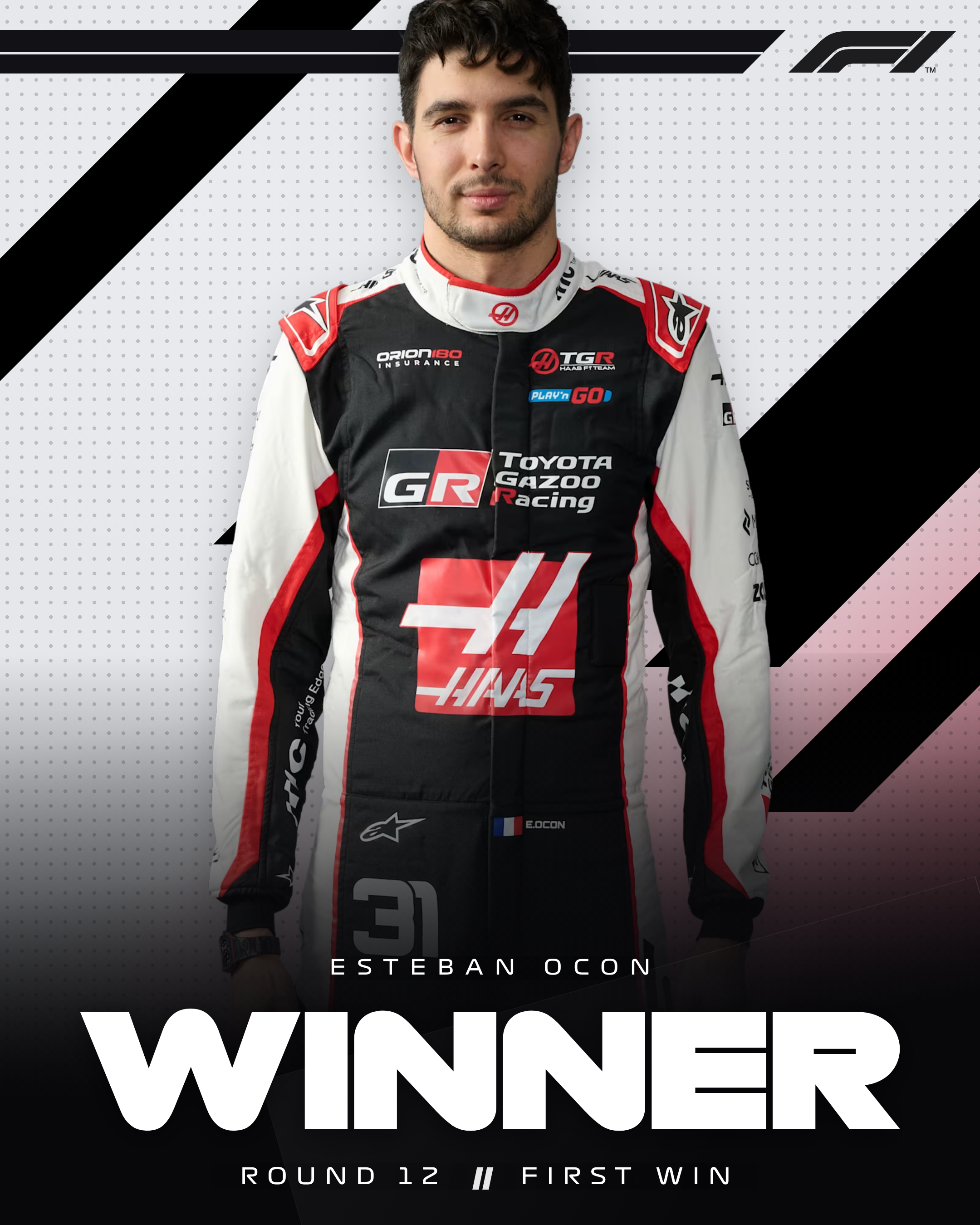 Finished Race Winner export — Ocon Haas, 2160×2700